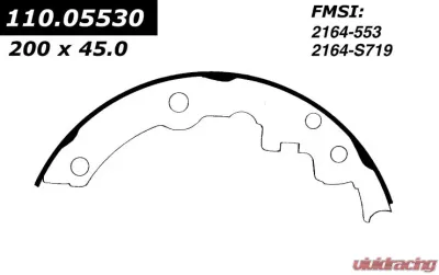 Centric C-Tek Brake Shoes 110.05530 - 110.05530