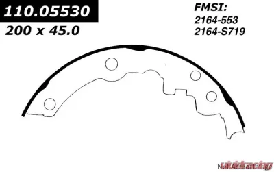 Centric C-Tek Brake Shoes 110.05530 - 110.05530