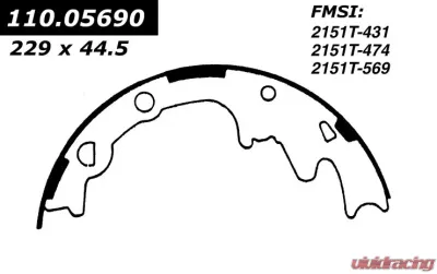Centric C-Tek Brake Shoes 110.05690 - 110.05690