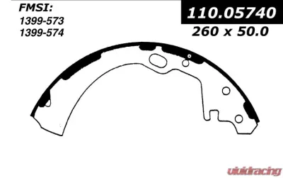 Centric C-Tek Brake Shoes 110.05740 - 110.05740