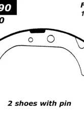 Centric C-Tek Brake Shoes 110.05890                                     - 110.05890 - Image 2