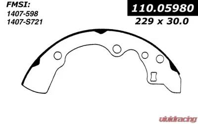 Centric C-Tek Brake Shoes 110.05980 - 110.05980