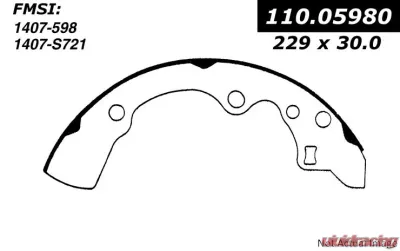 Centric C-Tek Brake Shoes 110.05980 - 110.05980