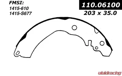 Centric C-Tek Brake Shoes 110.06100 - 110.06100