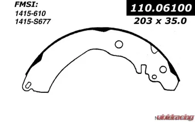 Centric C-Tek Brake Shoes 110.06100 - 110.06100