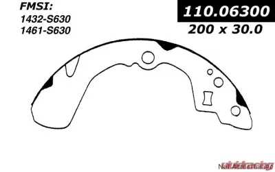 Centric C-Tek Brake Shoes 110.06300 - 110.06300