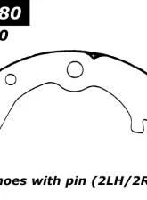 Centric C-Tek Brake Shoes 110.06380                                     - 110.06380 - Image 4