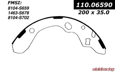 Centric C-Tek Brake Shoes 110.06590 - 110.06590
