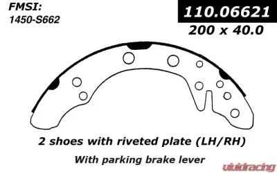 Centric C-Tek Brake Shoes 110.06621 - 110.06621