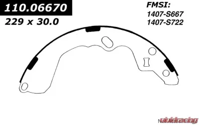 Centric C-Tek Brake Shoes 110.06670 - 110.06670