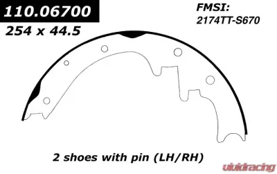 Centric C-Tek Brake Shoes 110.06700 - 110.06700