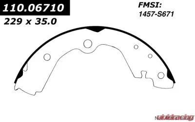 Centric C-Tek Brake Shoes 110.06710 - 110.06710