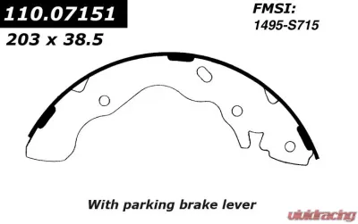 Centric C-Tek Brake Shoes 110.07151 - 110.07151