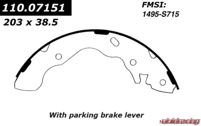 Centric C-Tek Brake Shoes 110.07151 - 110.07151