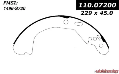 Centric C-Tek Brake Shoes 110.07200 - 110.07200