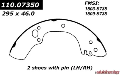 Centric C-Tek Brake Shoes 110.07350 - 110.07350