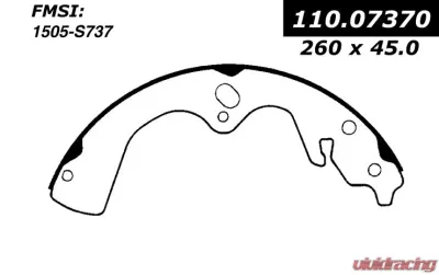 Centric C-Tek Brake Shoes 110.07370 - 110.07370