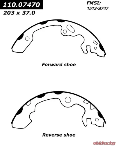 Centric C-Tek Brake Shoes 110.07470 - 110.07470