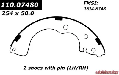 Centric C-Tek Brake Shoes 110.07480 - 110.07480