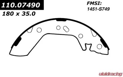 Centric C-Tek Brake Shoes 110.07490 - 110.07490