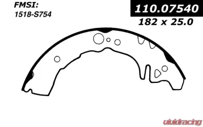 Centric C-Tek Brake Shoes 110.07540 - 110.07540