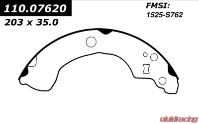 Centric C-Tek Brake Shoes 110.07620 - 110.07620