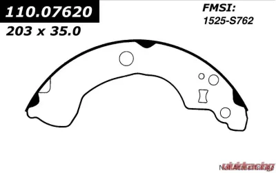 Centric C-Tek Brake Shoes 110.07620 - 110.07620