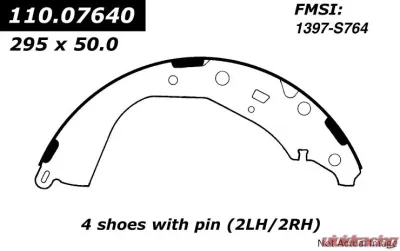 Centric C-Tek Brake Shoes 110.07640 - 110.07640