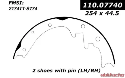 Centric C-Tek Brake Shoes 110.07740 - 110.07740