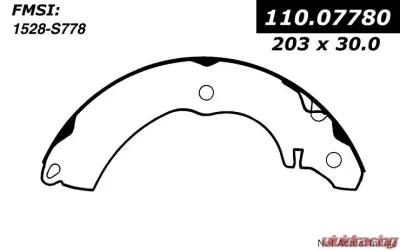 Centric C-Tek Brake Shoes 110.07780 - 110.07780