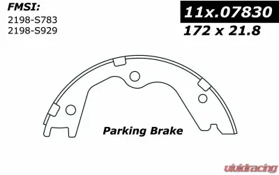 Centric C-Tek Parking Brake Shoes 110.07830 - 110.07830