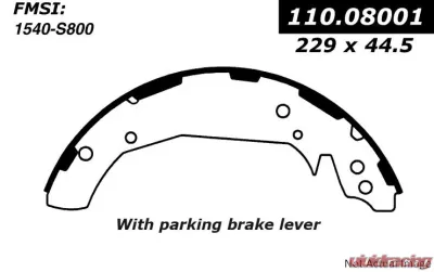 Centric C-Tek Brake Shoes 110.08001 - 110.08001