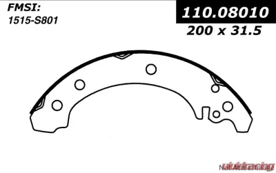 Centric C-Tek Brake Shoes 110.08010 - 110.08010