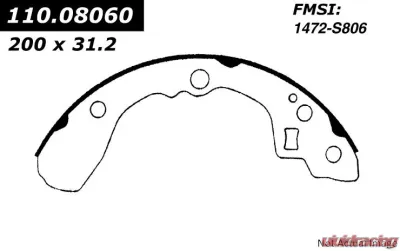 Centric C-Tek Brake Shoes 110.08060 - 110.08060
