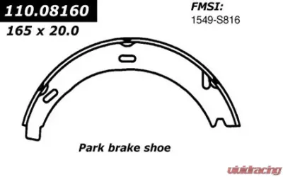 Centric C-Tek Parking Brake Shoes 110.08160 - 110.08160