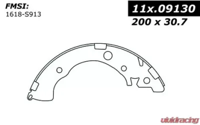 Centric C-Tek Brake Shoes 110.09130 - 110.09130