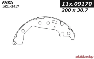 Centric C-Tek Brake Shoes 110.09170 - 110.09170
