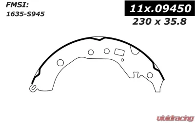 Centric C-Tek Brake Shoes 110.09450 - 110.09450