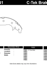 Centric C-Tek Brake Shoes 110.10541                                     - 110.10541 - Image 2