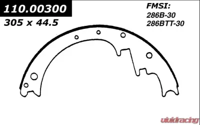 Centric Premium Brake Shoes 111.00300 - 111.00300