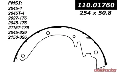 Centric Premium Brake Shoes 111.01760 - 111.01760