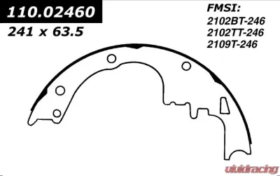 Centric Premium Brake Shoes 111.02460 - 111.02460