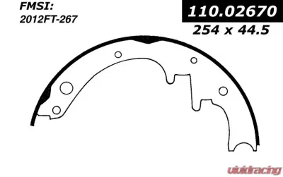 Centric Premium Brake Shoes 111.02670 - 111.02670