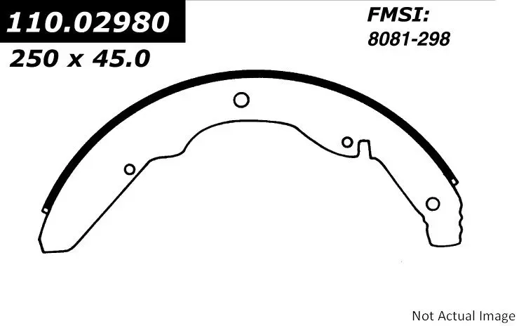 Centric Premium Brake Shoes 111.02980 - 111.02980