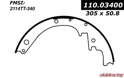 Centric Premium Brake Shoes 111.03400 - 111.03400