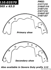 Centric Premium Brake Shoes 111.03570                                     - 111.03570 - Image 2