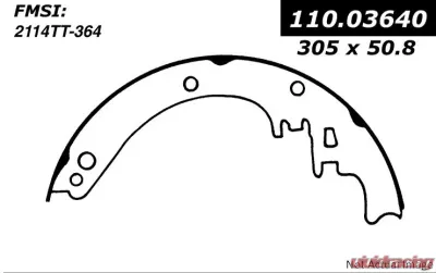 Centric Premium Brake Shoes 111.03640 - 111.03640