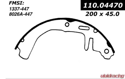 Centric Premium Brake Shoes 111.04470 - 111.04470