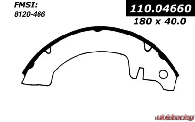 Centric Premium Brake Shoes 111.04660 - 111.04660