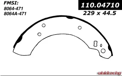 Centric Premium Brake Shoes 111.04710 - 111.04710